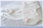 Conjunto Branco Crochetado Passa fita - Rosa-Cod.20