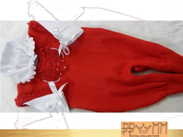 Conjunto Macacão vermelho e Body branco - Cd15